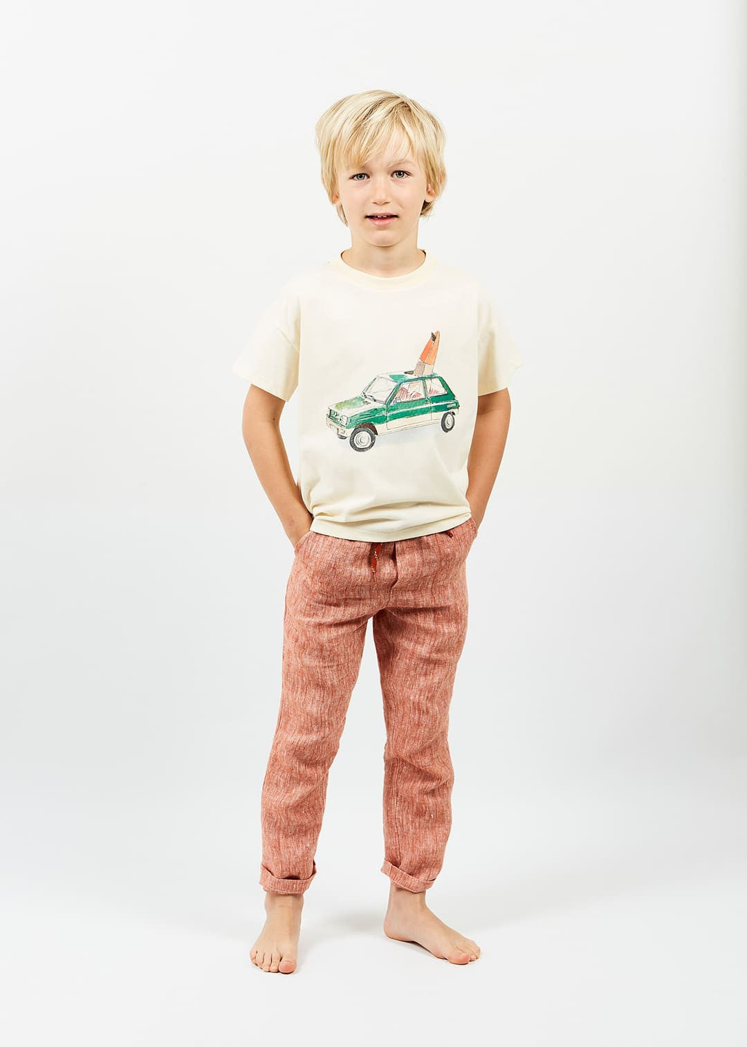 ARSENE ET LES PIPELETTES/ECRU Tシャツ【3Y/4Y】