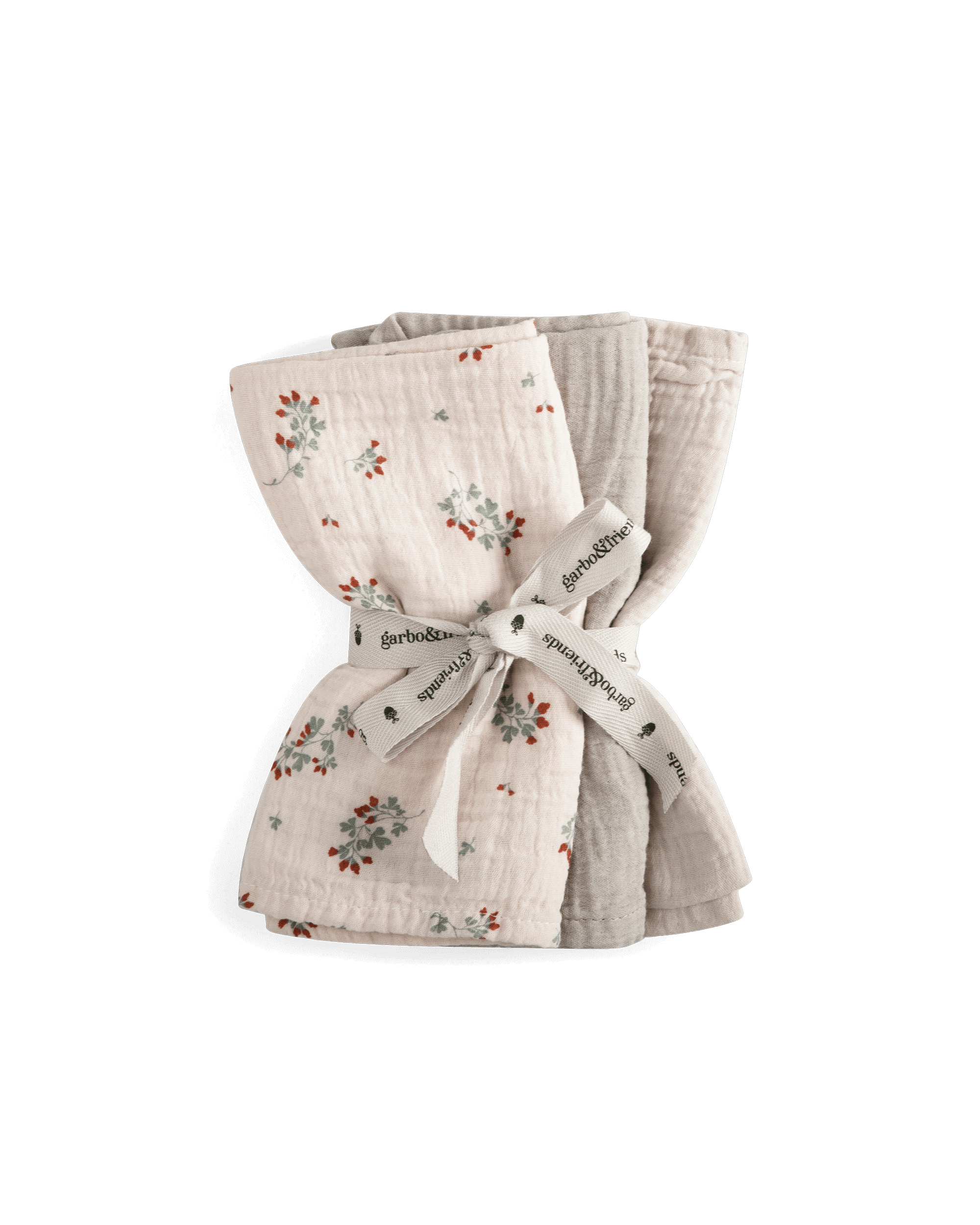garbo&friends/Burp Cloths 3 pcs (ガーゼクロス3枚セット)