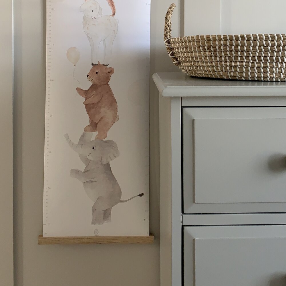 LITTLE ROGLETS/Children's Cotton Canvas Height Chart