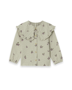 garbo&friends/Seersucker LS Blouse 1-2y/3-4y (長袖ブラウス）