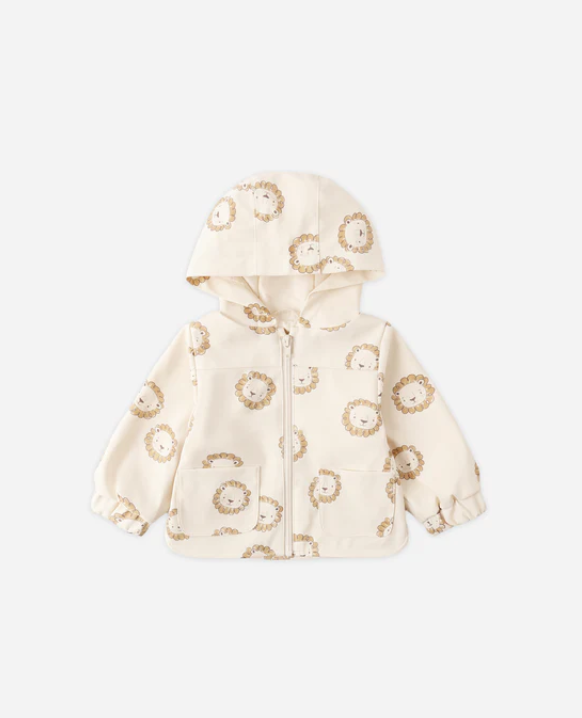 QUINCY Mae/RAIN COAT LIONS/ECRU / レインコート【2-3Y/4-5Y】