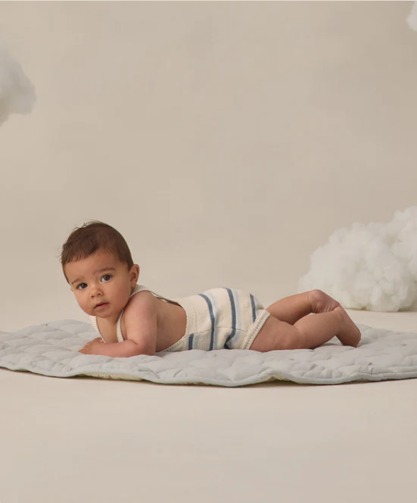 QUINCY Mae/TATUM ROMPER /OCEAN STRIPE /ロンパース【6-12M】