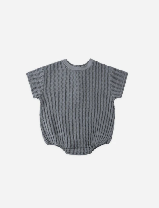 QUINCY Mae/RELAXED BUBBLE ROMPER /OCEAN /ロンパース【6-12M】