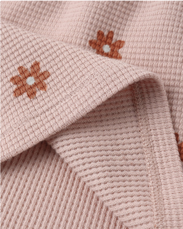 QUINCY Mae/FLUTTER SLEEVE DRESS /PINK DAISY /ワンピース【18-24ｍ/2-3Y】