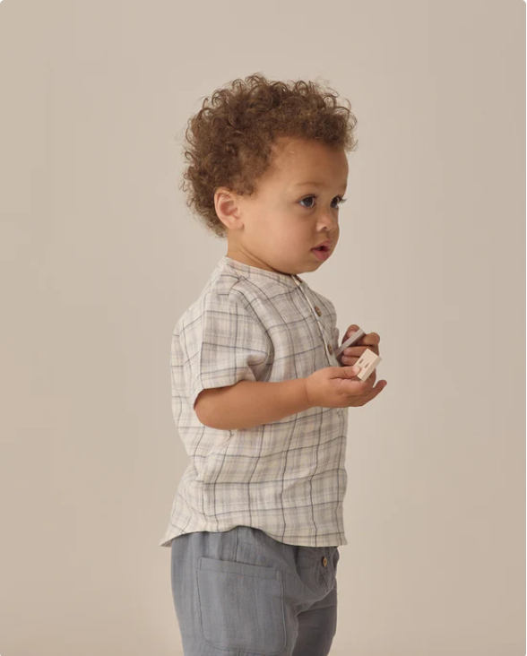 QUINCY Mae/JAXSON SHIRT /BLUE PLAID /シャツ【18-24M/2-3Y】