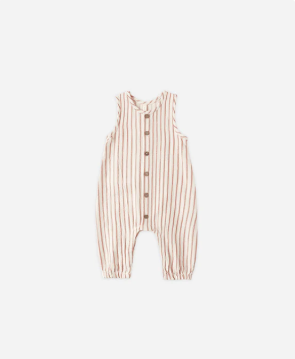 QUINCY Mae/WOVEN JUMPSUIT /VINTAGE STRIPE /ジャンプスーツ【6-12M/12-18M】