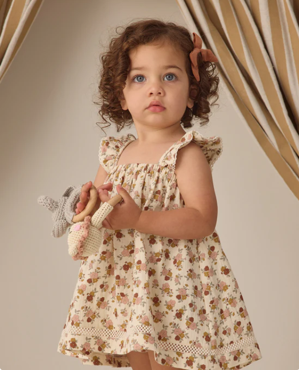 QUINCY Mae/RUFFLE TANK DRESS /BLOOM /ワンピース【18-24M/2-3Y】
