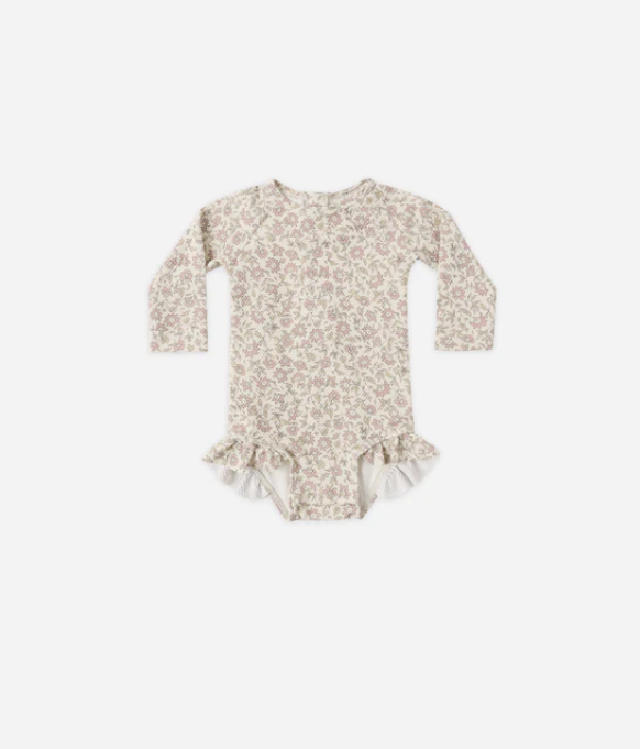 QUINCY Mae/OLIVIA RASHGUARD ONE-PIECE /DAHLIA /ラッシュガードワンピース【18-24M/2-3Y/4-5Y】