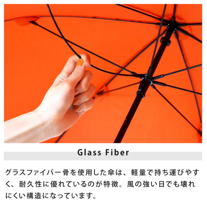U-DAY/RE:PET LONG バイカラー長傘 【Black/Turquoise/Pink】