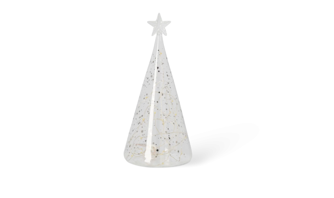 rader/LED Glass fir tree/stars small/LEDガラスツリ【silver/gold】