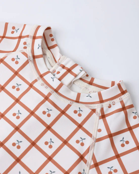 Rylee+Cru /DELPHINE RASHGUARD OP /CHERRY CHECK /ラッシュガード【18-24M/2-3Y/4-5Y】