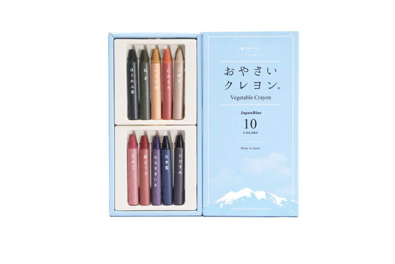 みずいろ　おやさいクレヨン Japan Blue (全10色)