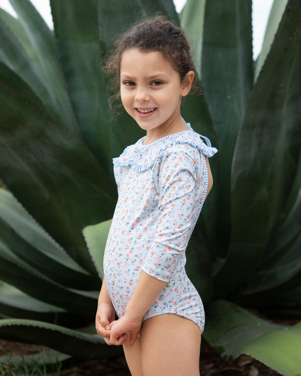 PAPER BOAT/Fragant flowers long sleeve swimsuit 【2Y・3Y】長袖水着