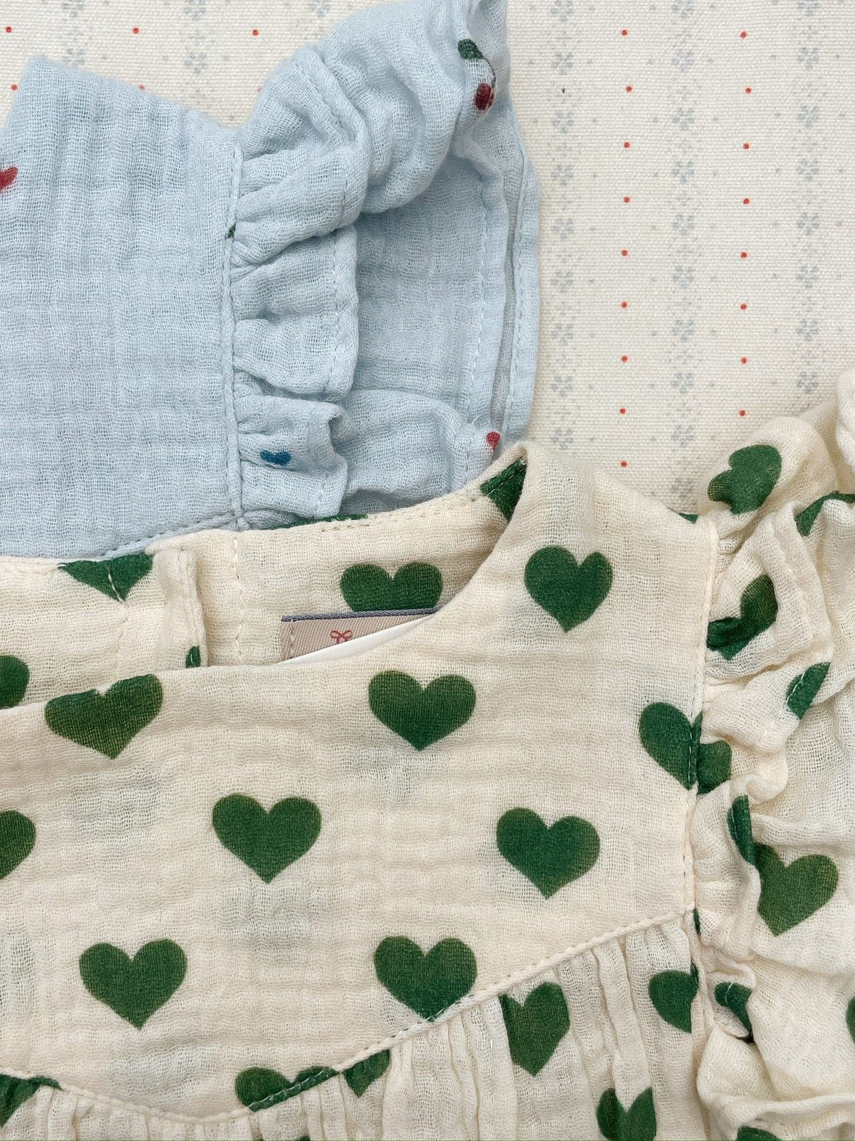 Konges Slojd/COCO ROMPER GOTS/CHERRY BLUE COEUR/ドレス【12ヶ月/18ヶ月】