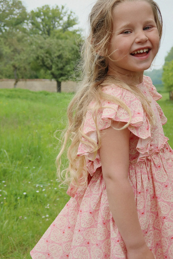 Konges Slojd/ AVA BOW DRESS /LACY PINK【18ヶ月～4歳】