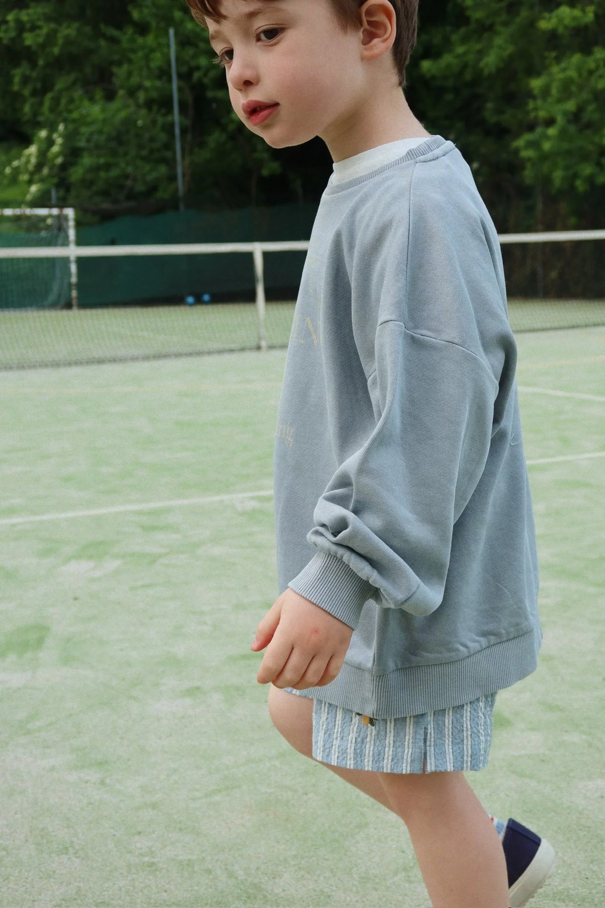 Konges Slojd/ELLIOT SHORTS GOTS/TRIO BLEU STRIPE/ショーツ【18ヶ月/2歳/3歳/4歳】