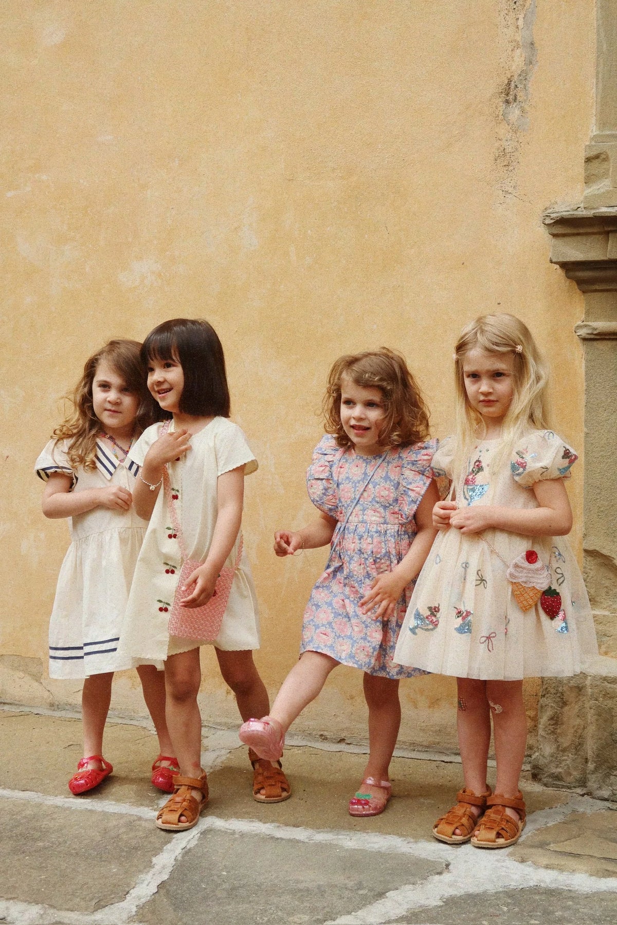 Konges Slojd/KIM FRILL DRESS GOTS/SNACK TIME/ドレス【18ヶ月/2歳/3歳/4歳】
