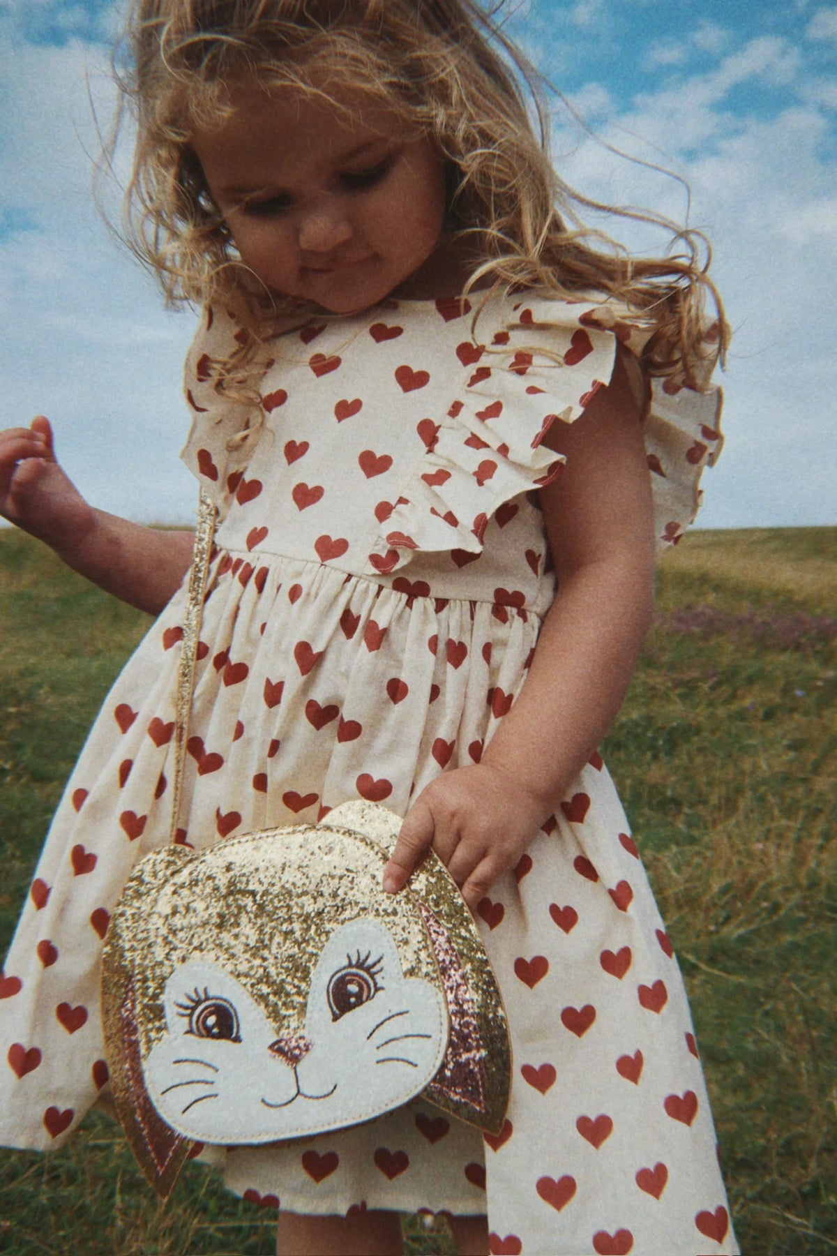 Konges Slojd/CIANNA BOW DRESS GOTS/AMOUR ROUGE/ドレス【2歳/3歳/4歳】