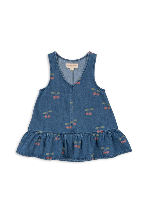 Konges Slojd/MAGOT DRESS/チェリー柄デニムワンピ 【2歳/3歳/4歳】