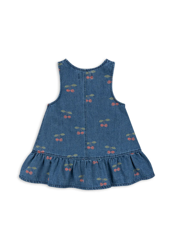 Konges Slojd/MAGOT DRESS/チェリー柄デニムワンピ 【2歳/3歳/4歳】