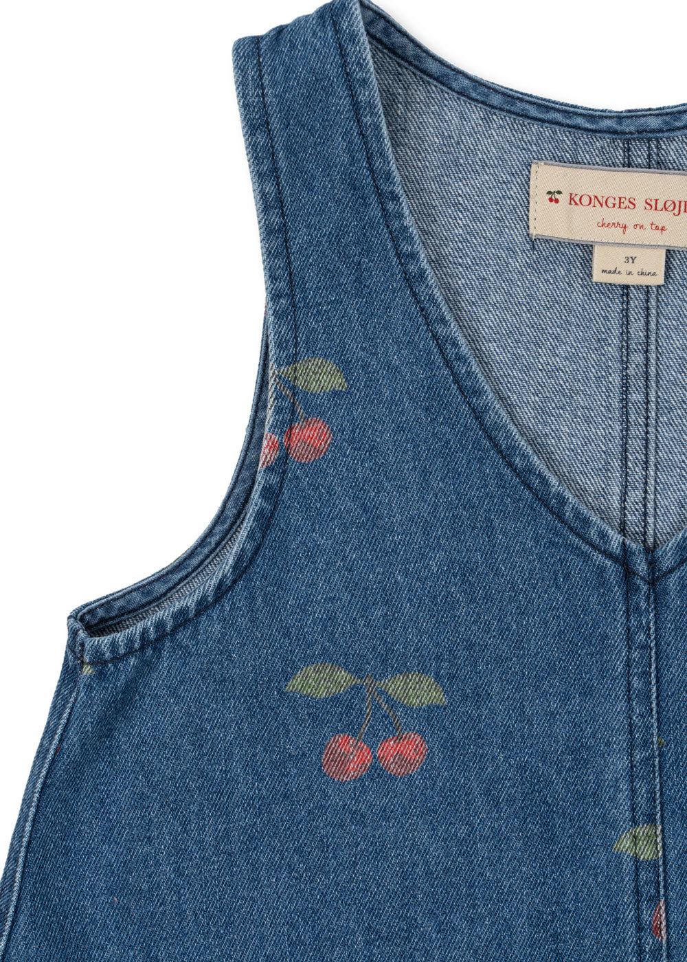Konges Slojd/MAGOT DRESS/チェリー柄デニムワンピ 【2歳/3歳/4歳】