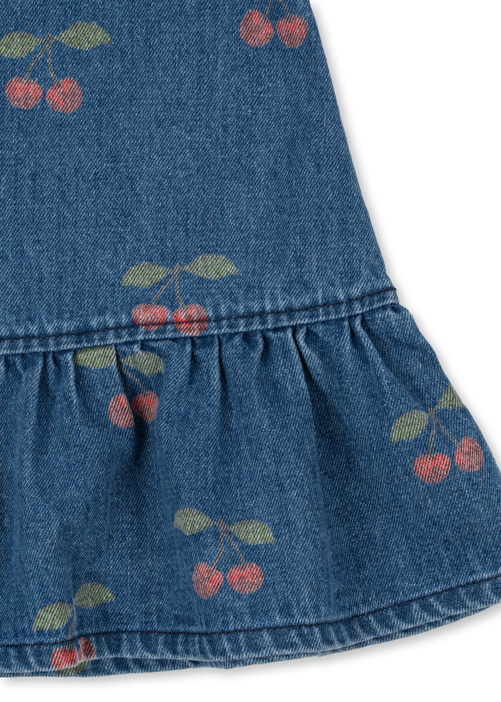 Konges Slojd/MAGOT DRESS/チェリー柄デニムワンピ 【2歳/3歳/4歳】