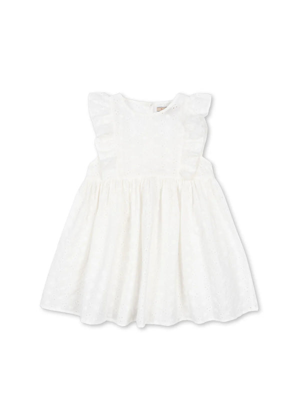 Konges Slojd/ LACEY DRESS  /OPTIC WHITE【18ヶ月～4歳】
