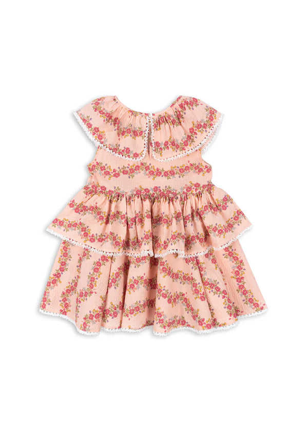 Konges Slojd/BELLA FRILL DRESS/ FLORIA PINK【18ヶ月～4歳】