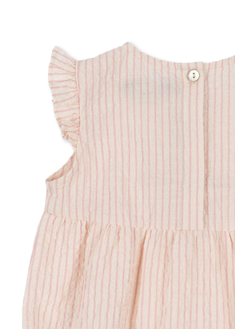 Konges Slojd/ ELLIE FRILL ROMPER / PEONY STRIPE【9ヶ月/18ヶ月】