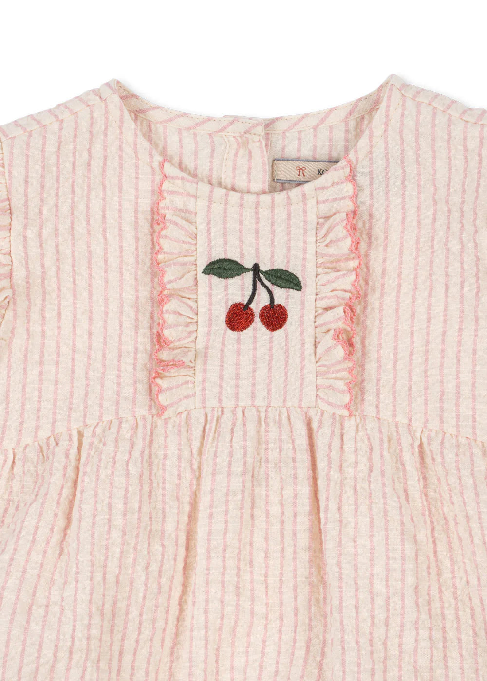 Konges Slojd/ ELLIE FRILL ROMPER / PEONY STRIPE/ ロンパース【9ヶ月/18ヶ月】