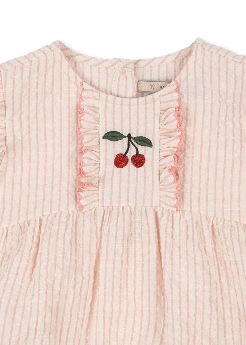 Konges Slojd/ ELLIE FRILL ROMPER / PEONY STRIPE【9ヶ月/18ヶ月】