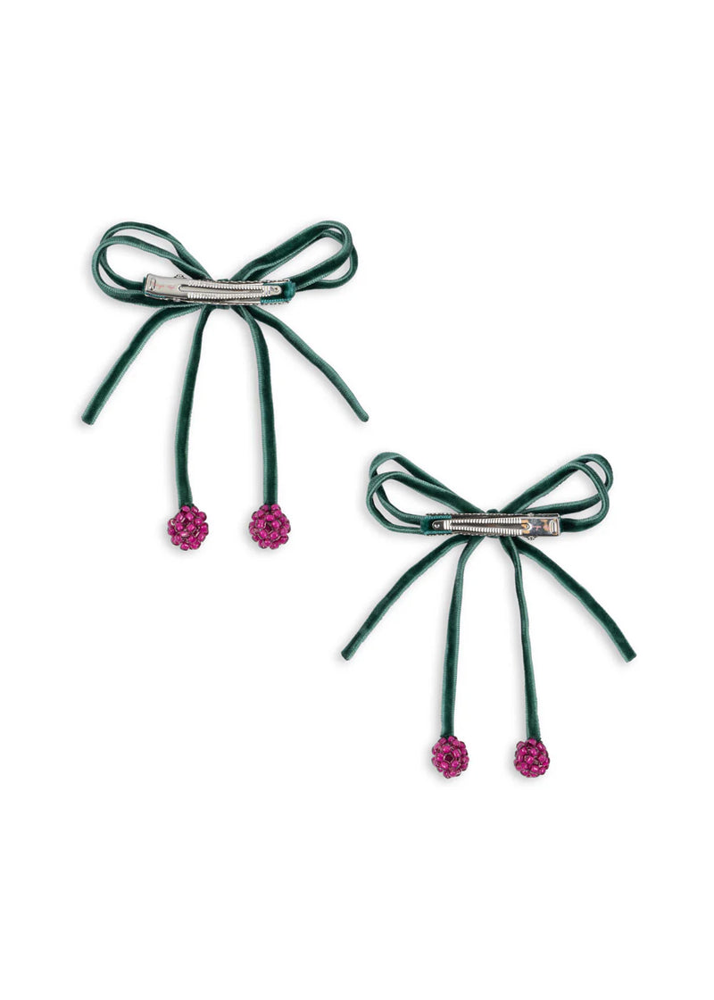 Konges Slojd/2 PACK CHERRY BOW HAIR CLIPS/ヘアクリップ2個セット