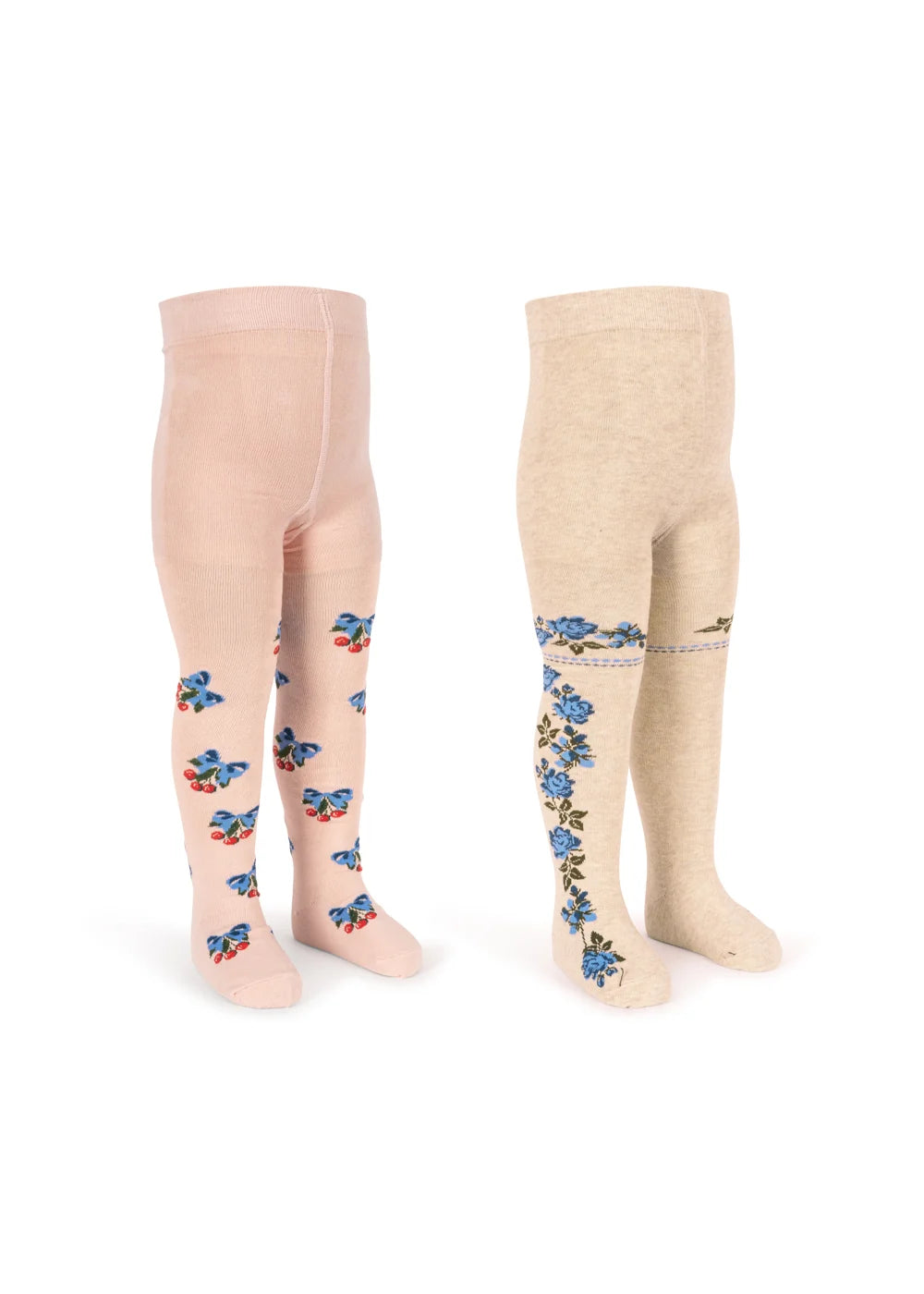 Konges Slojd/2 PACK FLOWER AND CHERRY JACQUARD TIGHTS/タイツ2足セット【6-9か月〜6-7歳】