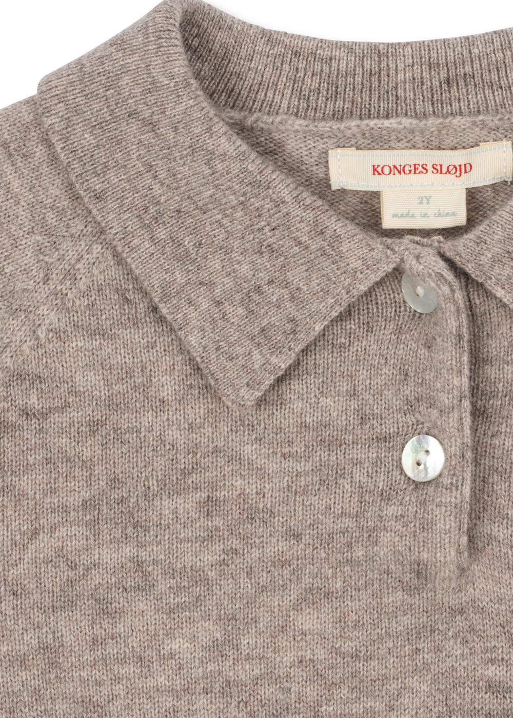 Konges Slojd/BASI POLO/OATMEAL MELANGE/ニットポロシャツ【18ヶ月/2歳/3歳/4歳】