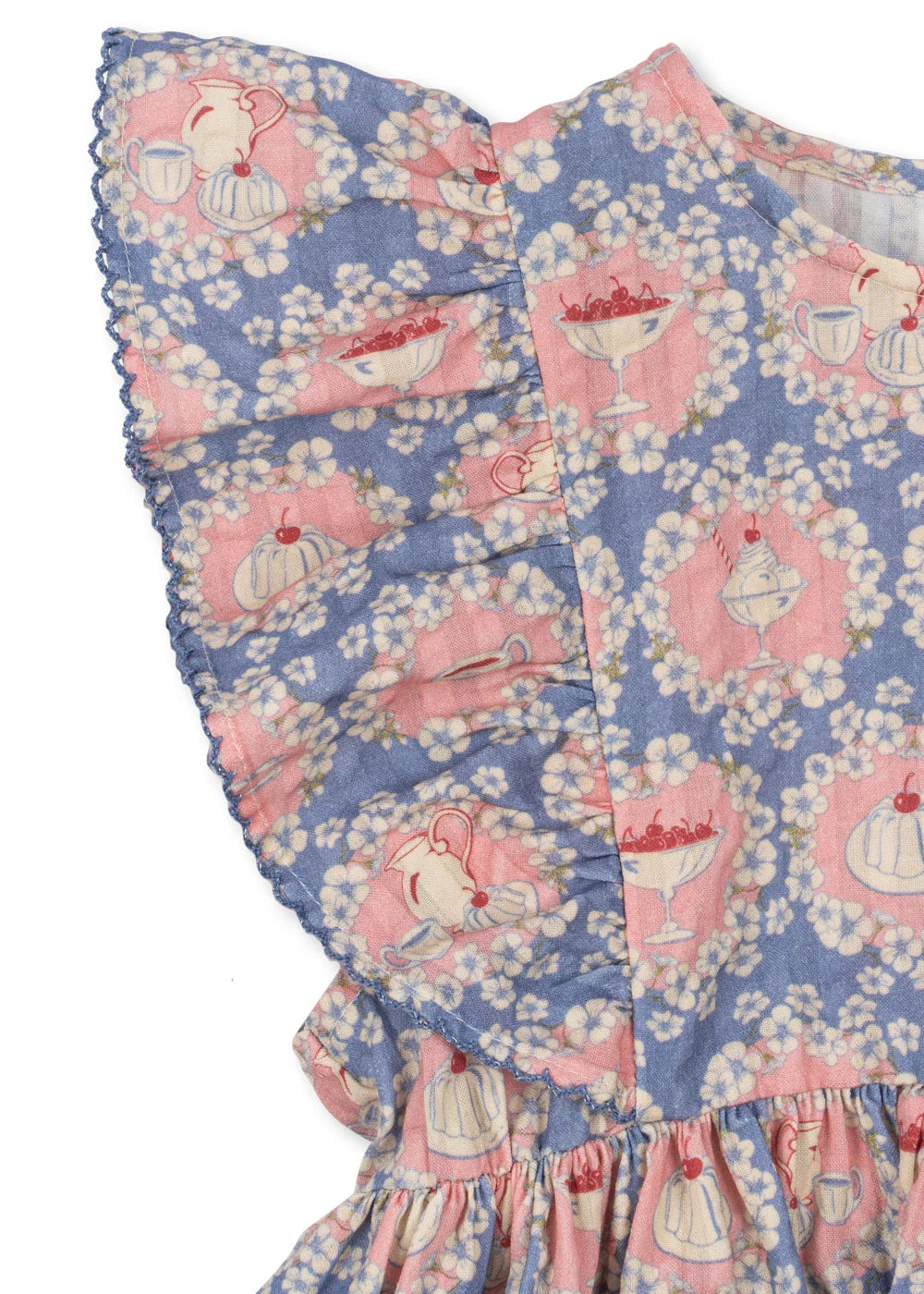 Konges Slojd/KIM FRILL DRESS GOTS/SNACK TIME/ドレス【18ヶ月/2歳/3歳/4歳】