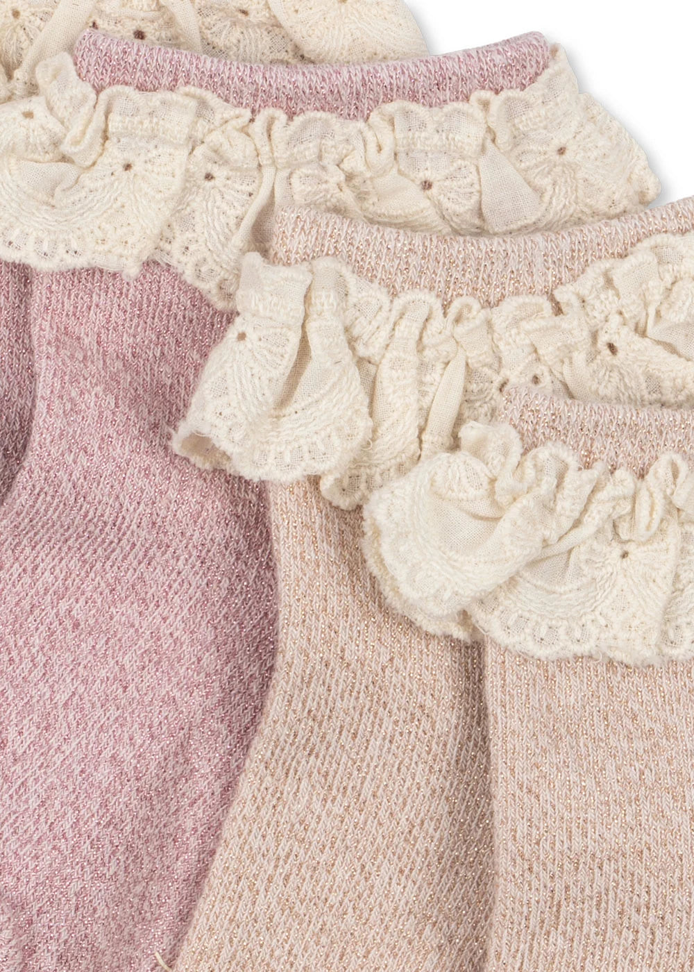 Konges Slojd/2 PACK GLITTER FRILL SOCKS/ROSETTE/靴下2足セット【6-9か月〜9-10歳】