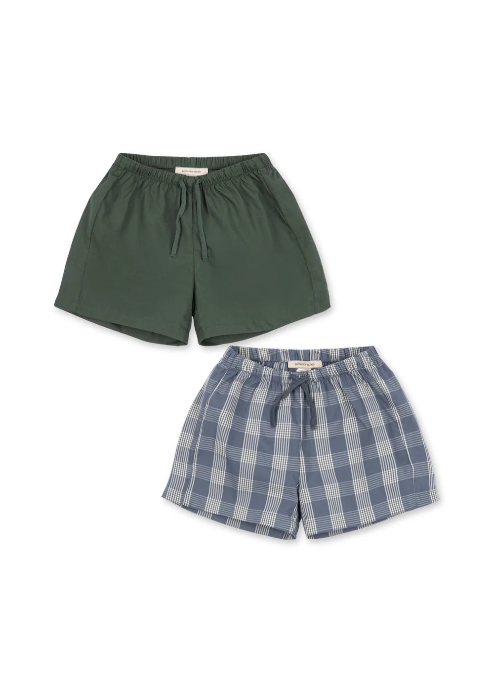 Konges Slojd/2 PACK VERNE SHORTS GOTS/FLINT CHECK/CILANTRO/ショートパンツ2点セット【2歳/3歳/4歳】