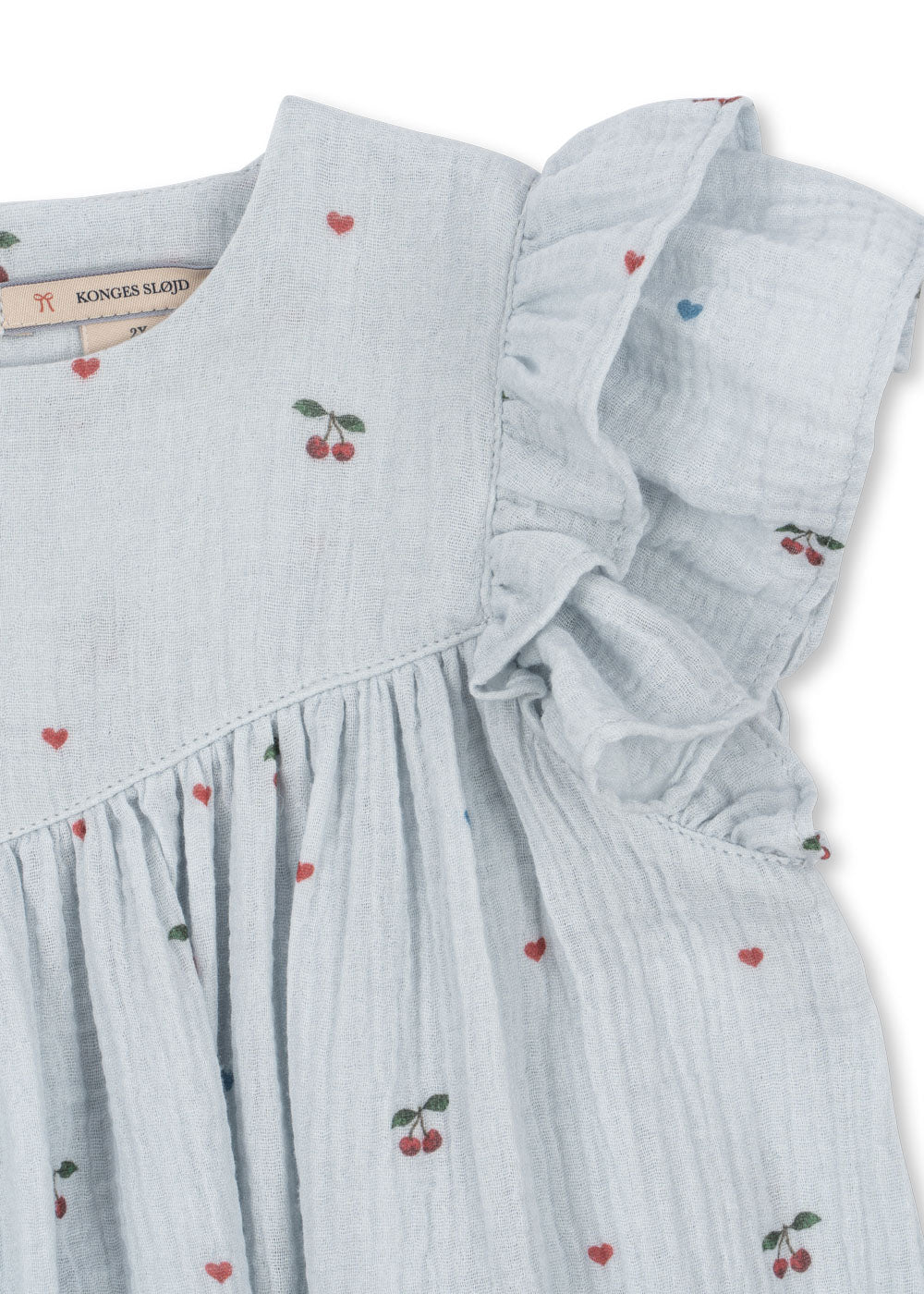 Konges Slojd/COCO DRESS GOTS/2Y/CHERRY BLUE COEUR/ドレス【2歳/3歳/4歳】