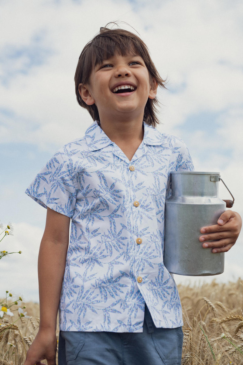 Marie Puce/CARAIBE Shirt【3Y・4Y】ヤシの木柄のシャツ