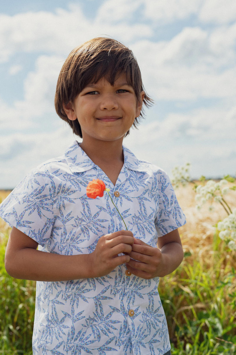 Marie Puce/CARAIBE Shirt【3Y・4Y】ヤシの木柄のシャツ