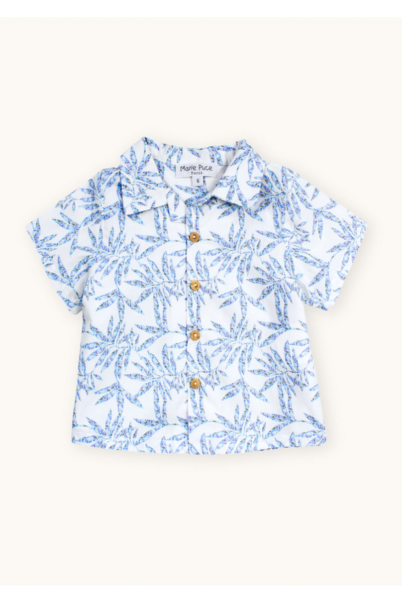 Marie Puce/CARAIBE Shirt【3Y・4Y】ヤシの木柄のシャツ