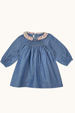 Marie Puce/EDEN Smockee Dress/シャンブレードレス【3Y・4Y】