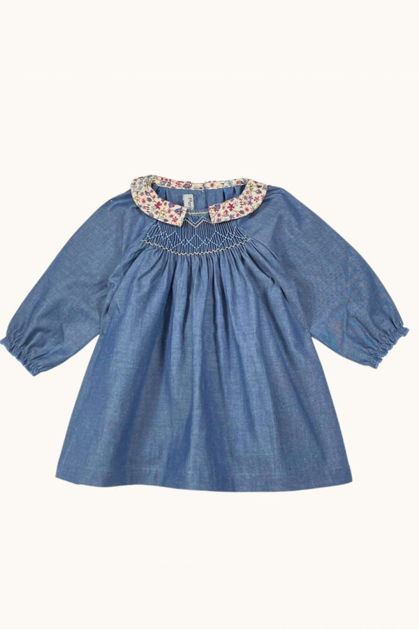 Marie Puce/EDEN Smockee Dress/シャンブレードレス【3Y・4Y】