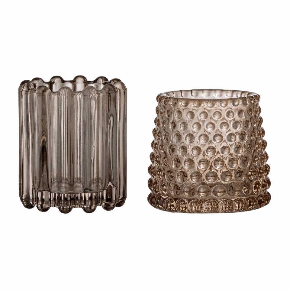 Bloomingville/Rosslin Votive, Brown, Glass