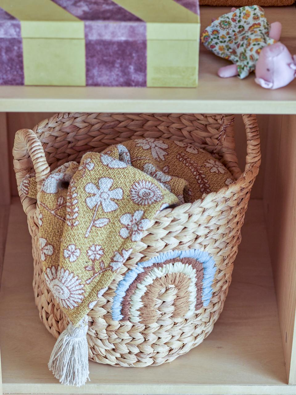 Bloomingville MINI/Agnes Basket, Nature, Water Hyacinth 2個ｾｯﾄ