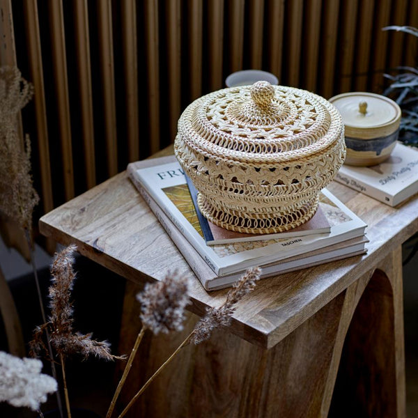 Bloomingville/Nil Basket 蓋つきラタンバスケット – HOWMORE LIVING
