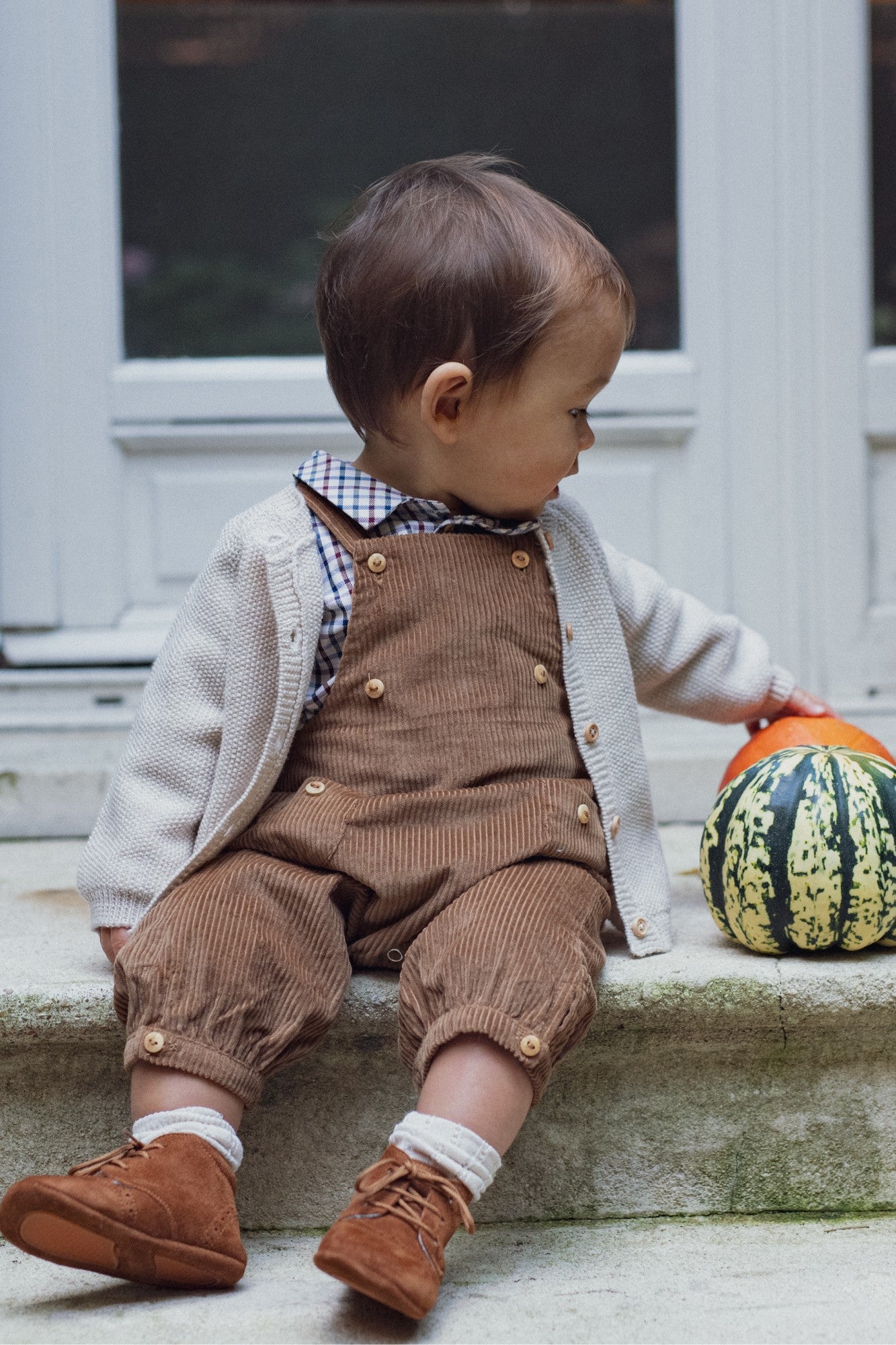 Marie Puce/Jules Jumpsuit/Stone Grey【12M・2Y】