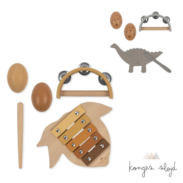 Konges Slojd/ MUSIC SET / 木製楽器セット レモン/ 恐竜