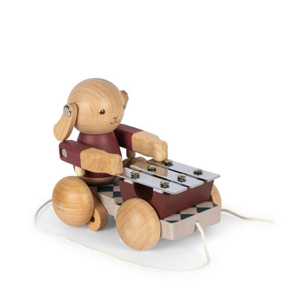 Konges Slojd/ WOODEN PULL BUNNY MUSIC /BELL BOY RED