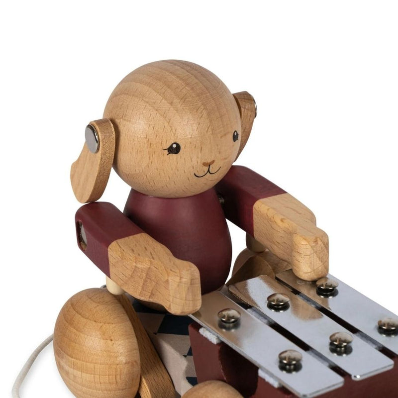 Konges Slojd/ WOODEN PULL BUNNY MUSIC /BELL BOY RED